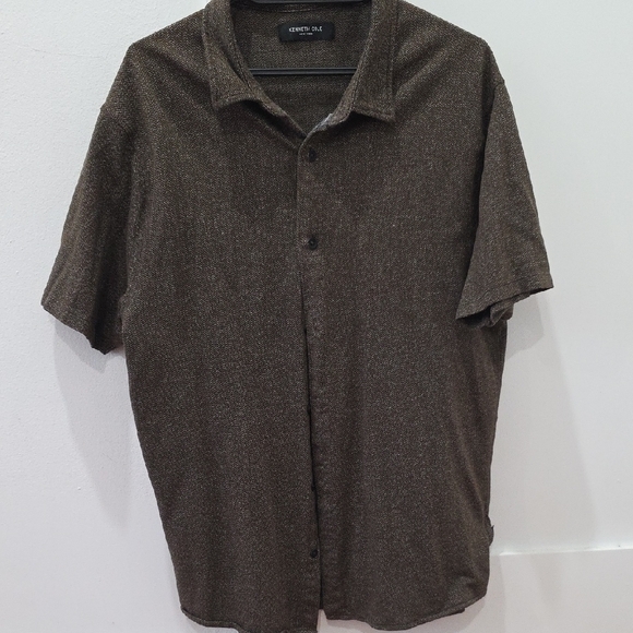 Kenneth Cole Dark Brown Casual Button Down Shirt - Picture 1 of 5